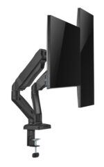 Up Up Premium Dual-Screen Monitoriaus laikiklis 17-32'', VESA 75x75, 100x100, Matinė juoda - Image 2