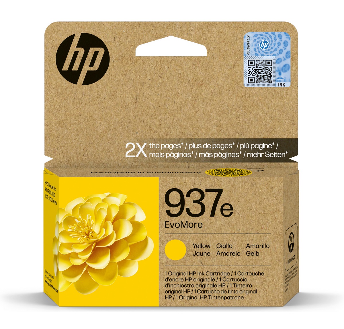 Ink_Cartridge_HP_Ink_No937E_4S6W8NE_YL_OEM Kasetė HP Ink No.937E (4S6W8NE) YL 1650psl OEM - Image 1