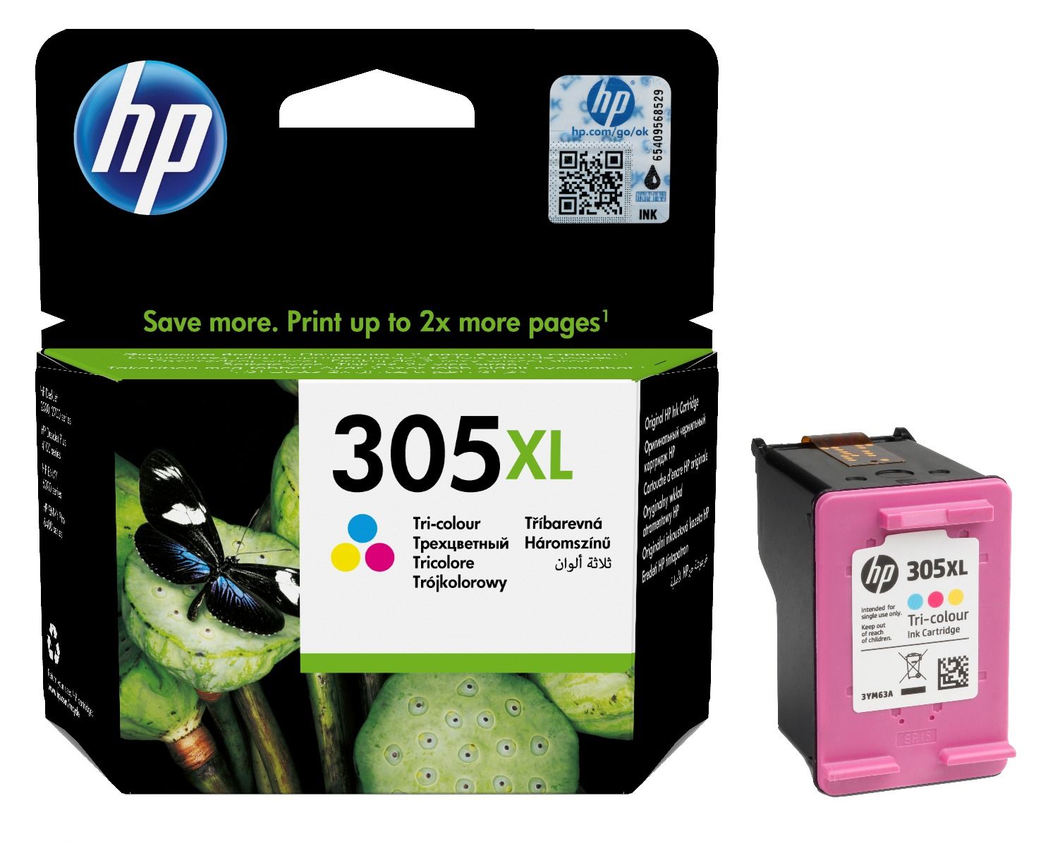 Ink_Cartridge_HP_No305_XL_3YM63AE_CMY_OEM Kasetė HP No.305XL (3YM63AE) CMY 200psl OEM - Image 1