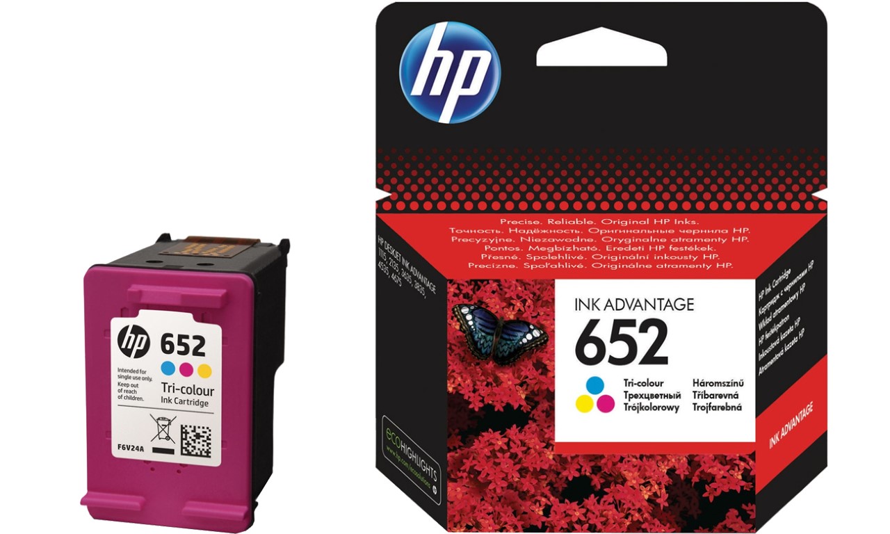 Ink_Cartridge_HP_No_652_F6V24AE_CMY_200p_OEM Kasetė HP No.652 (F6V24AE) CMY 200psl. OEM - Image 1