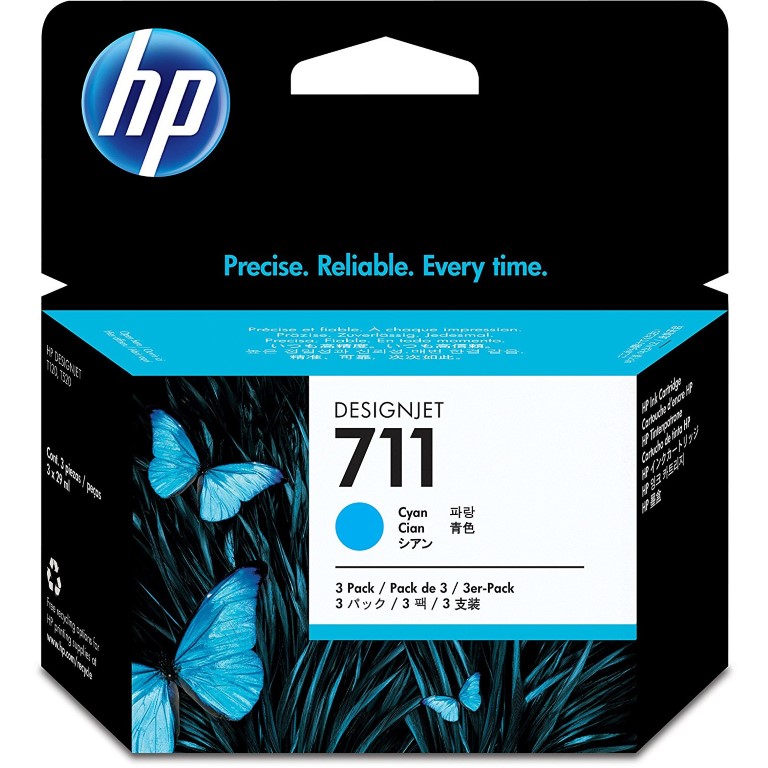Ink_Cartridge_HP_No_711_CZ134A_CY_29ml_3pack_OEM Kasetė HP No.711 (CZ134A) CY 29ml 3pack OEM - Image 1