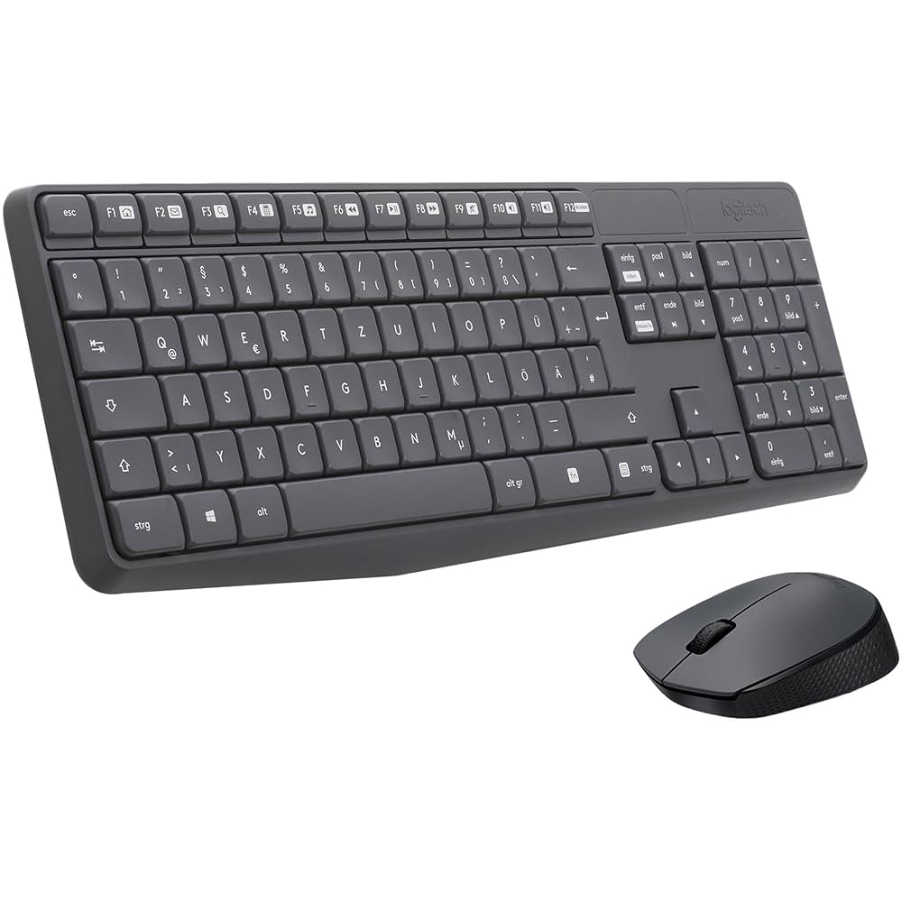 Keyboard_and_mouse_Logitech_MK235_wireless_GY Klaviatūra ir pelė Logitech MK235 (US) belaidė USB GY - Image 1