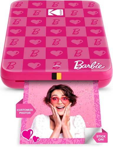 Q3MLa0MYPtCPnppKNdPGwDhEIvEdCJdZb0QFI9Ed Barbie x Kodak STEP Slim Momentinis mobilus nuotraukų spausdintuvas Colour ZINK 2x3'' 1ppm, BT, Pink - Image 1