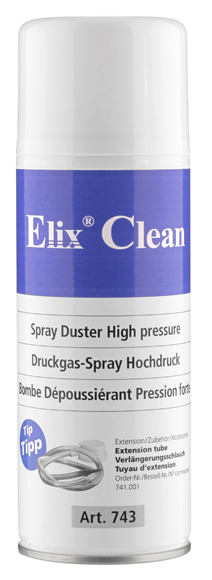 Spray_Duster_ELIX_CLEAN_HIGH_PRESSURE_non_flammable Suspaustas oras ELIX CLEAN HIGH PRESSURE - Nedegus (SprayDuster) 300ml - Image 1