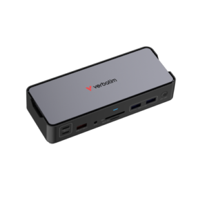 Verbatim 32171 CDS-15 USB-C Pro Jungčių stotelė 15 Ports, Pilka/Juoda