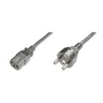 Digitus Maitinimo kabelis, CEE 7/7 (Type-F) - C13 M/F, H05VVF3G 0.75qmm, 1.2 m, Black
