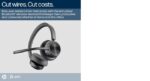 Poly Voyager 4320 MS Teams Belaidės ausinės, Bluetooth, USB-C, +BT700 dongle, +Charging Stand, Juoda - Image 17