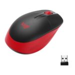 Logitech M190 Full-Size Belaidė pelė, RF Wireless, 1000 DPI, Raudona - Image 16