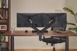 Up Up Premium Dual-Screen Monitoriaus laikiklis 17-32'', VESA 75x75, 100x100, Matinė juoda - Image 11