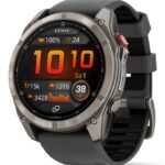 Garmin Fenix 8 Pro Išmanusis laikrodis 51 mm AMOLED Sapphire, Titanium, Graphite/Black silicone band