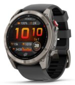 Garmin Fenix 8 Pro Išmanusis laikrodis 51 mm AMOLED Sapphire, Titanium, Graphite/Black silicone band