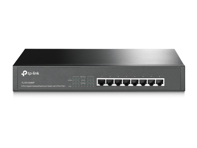 b75a1098-3431-43a6-aef5-ec11093bb0a5 TP-Link TL-SG1008MP 8-Port Gigabit Desktop/Rackmount Šakotuvas su 8-Port PoE+ - Image 1
