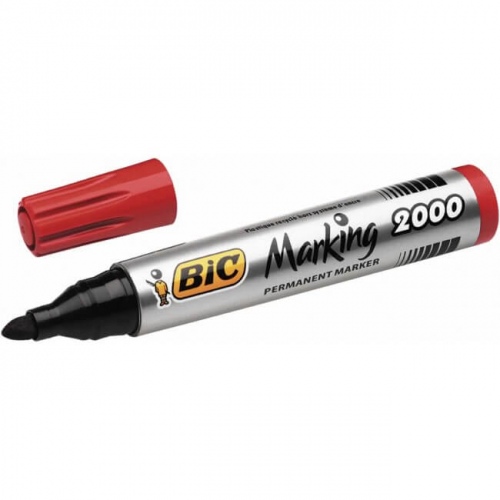bic_markeris_raudonas_marking_2000 Bic Permanentinis žymeklis Eco 2000 2-5 mm, raudonas, 1 vnt. 000033 - Image 1