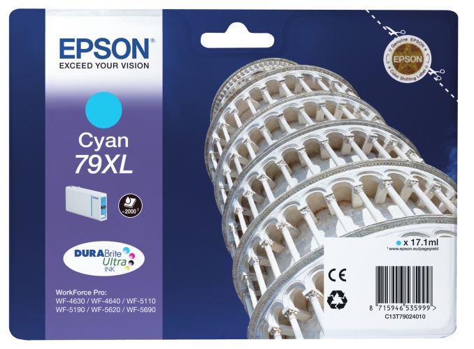 c3e1190a-2425-4a1c-8ca5-9aeb345d0844 Epson 79XL (C13T79024010) Rašalinė kasetė, Žydra - Image 1