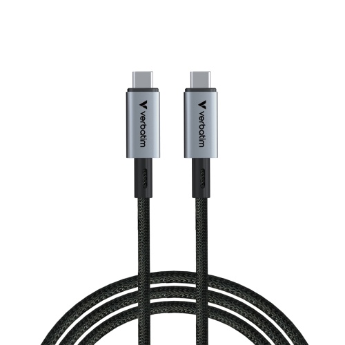 c9903a0f-87e7-493e-9b69-479ed295846b Verbatim 31847 Sync & Charge Kabelis USB-C į USB-C 240W 40Gbps 120cm, Pilka/Juoda - Image 1