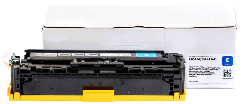 cb541a_c_box_and_cart_wb Neoriginali Static Control HP 125A CB541A/CE321A/CF211A/ Canon CRG716, žydra kasetė - Image 1