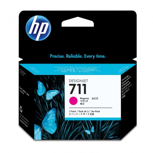 cz135a HP 711 3-pack (CZ135A) Rašalinė kasetė, Purpurinė - Image 1