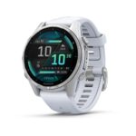 Garmin Fenix 8 Išmanusis laikrodis 43 mm AMOLED Silver with Whitestone silicone band - Image 8