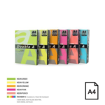 Spalvotas Neon popierius Double A, 75g, A4, 500 lapų, Rainbow 4, 5 Neon spalvų - Image 2