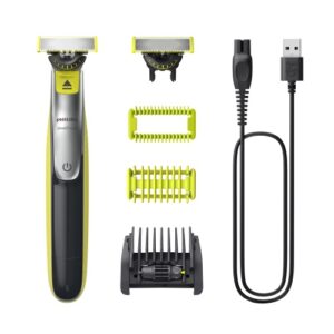 Philips OneBlade 360 QP2834/23 Veido ir kūno plaukų skustuvas / kirpimo mašinėlė, Grey/Lime