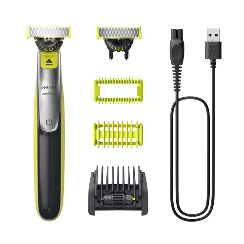 f2cb8619-8a46-4963-a152-d962751b7753 Philips OneBlade 360 QP2834/23 Veido ir kūno plaukų skustuvas / kirpimo mašinėlė, Grey/Lime - Image 1