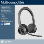 Poly Voyager 4320 MS Teams Belaidės ausinės, Bluetooth, USB-C, +BT700 dongle, +Charging Stand, Juoda - Image 16