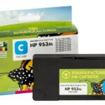 Neoriginali Static Control HP 953XL (F6U16AE) Rašalinė kasetė, Žydra (New chip)