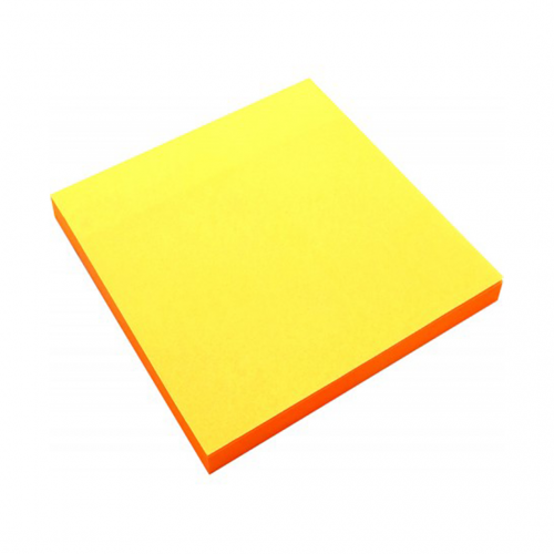 neon_orage_sticky_notes Lipnūs lapeliai Forpus, Neon, 75x75mm, oranžiniai (1x80) - Image 1