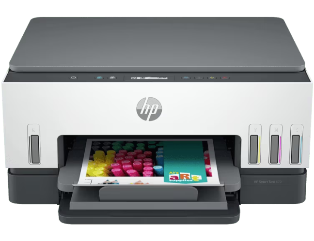 orfRYiWR6SMh6mgJlKgQBS4YhjuQ3qocg6XR5EL0 HP Smart Tank 670 AiO Spausdintuvas rašalinis spalvotas MFP A4 12 ppm USB Wi-Fi Bluetooth - Image 1