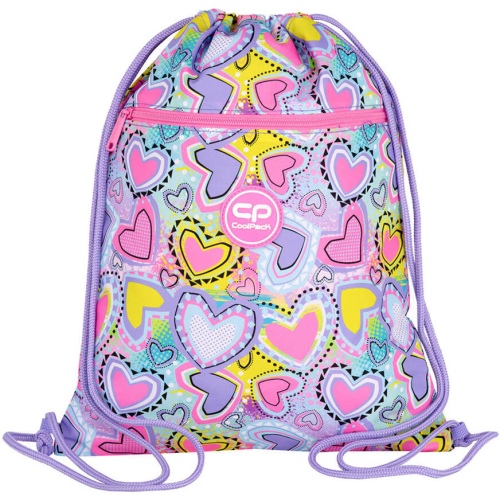 qSv3BPdZuzvBLyT0gt0ESutd42UJdxw9QEMfctkp Maišelis sportinei aprangai CoolPack Vert Pastel Hearts - Image 1