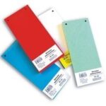 Skirtukai dokumentams SMLT kartoniniai 11x23,5cm  50vnt. oranžiniai