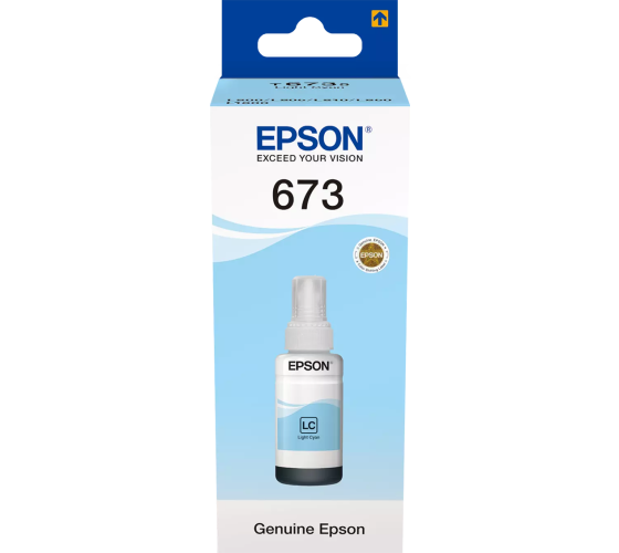 wcW36uPtFJvQYKASXnxfroMzm4HYhleZCPY5ZAuw Epson 673LC (C13T67354A) Rašalo papildymo buteliukas, Šviesiai žydra - Image 1